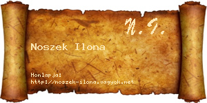 Noszek Ilona névjegykártya